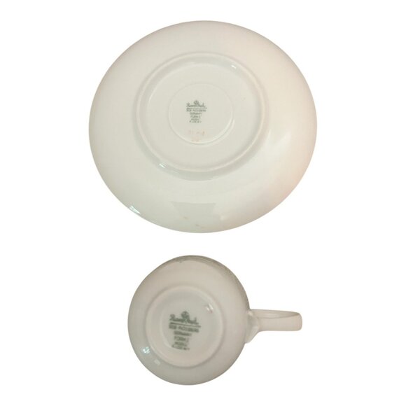 Rosenthal Selb Ploessberg Germany Teacup & Saucer Set Rose Pattern Gold Trim - Picture 7 of 9